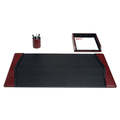 Dacasso Burgundy Contemporary Leather 3-Piece Desk Set DF-7037